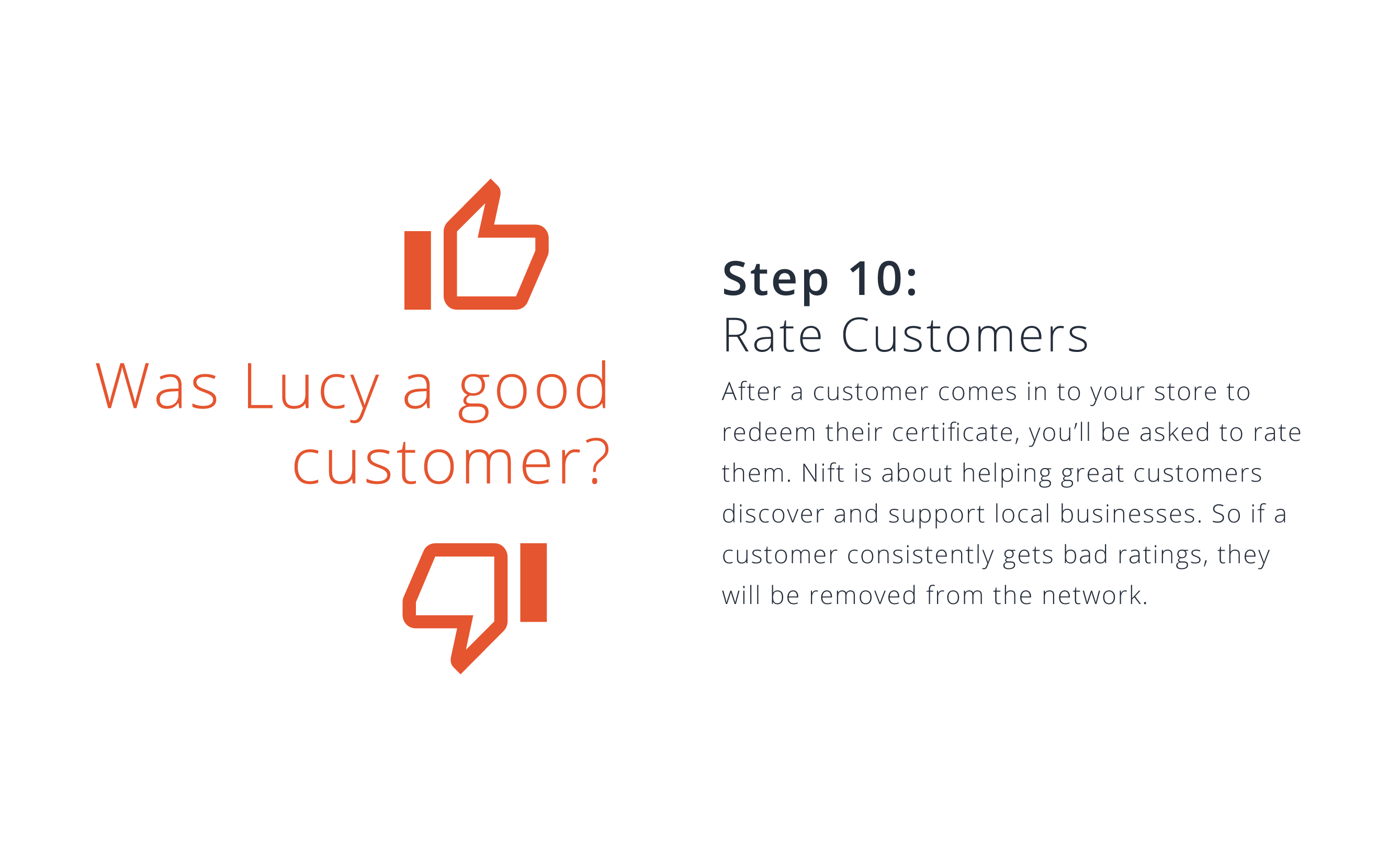 You can rate customers